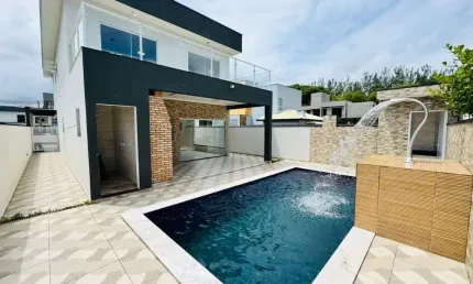 Casa Alto Padrão para Venda em Itanhaém, Jardim Guacyra, 3 dormitórios, 3 suítes, 3 banheiros, 5 vagas