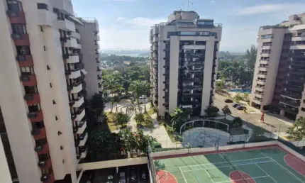 Alugo barra da tijuca - 3 quartos + dependência. + 2 vagas - 100m²  cond. santa monica - laguna