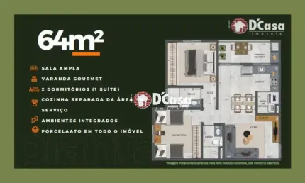 Empreendimento Altos Vila São José, unidades de 64m2, 75m2 e varanda gourmet, bairro Vila São José, Taubaté-SP.