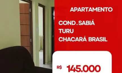 Apartamento com 2 quartos à venda na Rua Valencia, 10, Chácara Brasil, São Luís