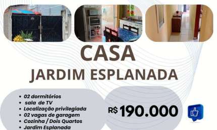 Casa com 2 quartos à venda na Rua João Carlos Teixeira, Jardim Esplanada, Araras