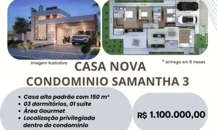 Samantha 3 - casa alto padrão em jardins de samantha iii, araras/sp