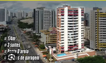 Apartamento à venda no portal da enseada – ponta d’areia, 3 suítes, mobiliado, vista mar e 2 vagas