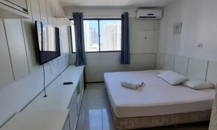 Flat à venda no bellágio – ponta d’areia, 1 quarto, nascente, andar alto