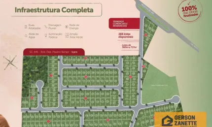 Terreno à venda na Rodovia Paulino Búrigo, Sanga Funda, Içara