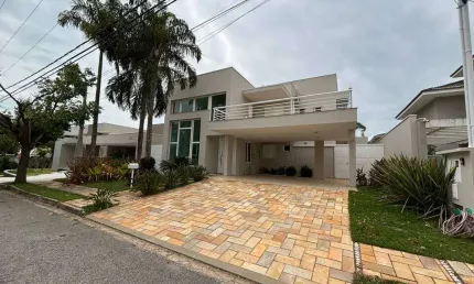 Portal do paraíso - 4 suítes - 6 vagas - at 510m² - ac 410m² - piscina