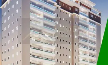 Apartamento na Planta para Venda em Praia Grande, Canto do Forte, 2 dormitórios, 1 suíte, 1 banheiro, 1 vaga