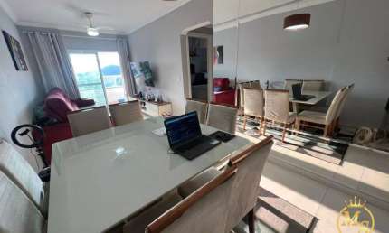 Alto padrão, no Canto do Forte, todo mobiliado, andar alto com vista livre e lazer completo!!!