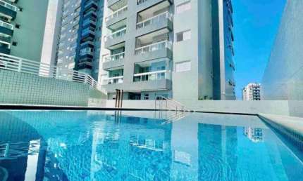 Apartamento todo mobiliado com 01 dormitório, na Boqueirão, em prédio de alto padrão, apenas 100m da praia!!