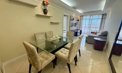 02 Dormitórios, com vista mar, na Vila Guilhermina, mobilado,!!