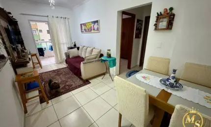 Apartamento com 02 dormitorios, 01 suite, lazer completo, sacada com churrasqueira, na Vila Tupi - Praia Grande