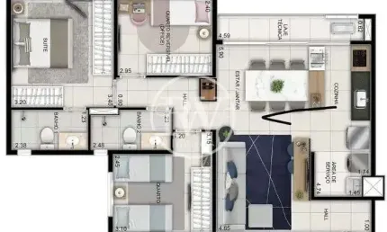 Apartamento no Wish 211 à Venda – 3 Quartos, 76 m² – 19º Andar – Jardim América