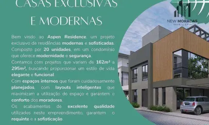 ASPEN RESIDENCE, Sobrado 3 dormitórios- Santa Felicidade