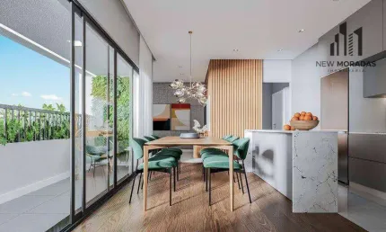 Apartamento 2 dormitórios à venda, 57 m²- portão - curitiba/pr