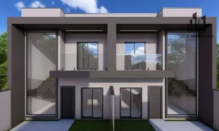 Sobrados em condominio, 3 dormitórios à venda, 110 m² - xaxim.