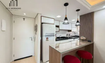 Oportunidade, apartamento semi mobiliado, 2 quartos à venda, 58 m²- novo mundo - capão raso
