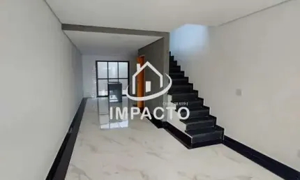 Sobrado novo com 3 dormitórios sendo 1 suíte, quintal com área gourmet e 2 vagas à venda