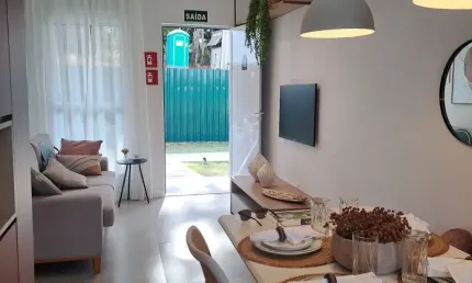 Casa com Suíte e Quintal+ vaga de garagem em Condomínio Clube Taubaté Minha Casa Minha Vida