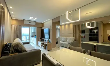 APARTAMENTO ALTO PADRÃO - MOBILIADO - 2 SUÍTES - 2 VAGAS À VENDA GUILHERMINA PRAIA GRANDE/SP