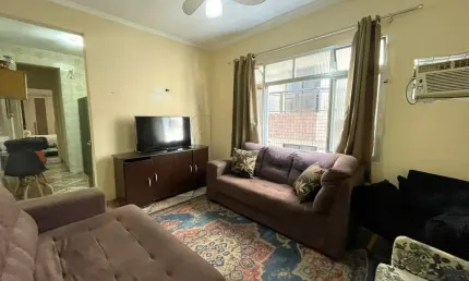 Apartamento para alugar mobiliado de 1 dormitório com 1 vaga de garagem à 150 metros da praia na guilhermina