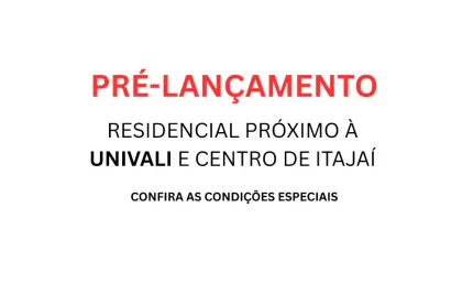 Pré-lançamento próximo à UNIVALI no centro de Itajaí