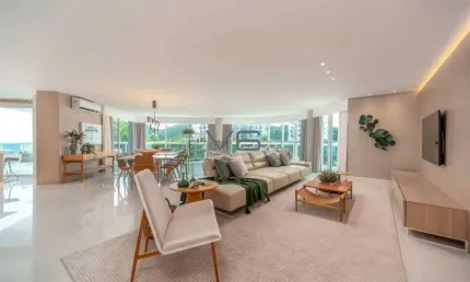 Apartamento alto padrão com 350m² privativos, 5 suítes, decorado, 5 vagas de garagem, na praia brava, itajaí - sc.