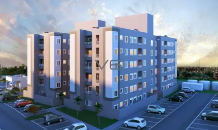 Apartamento padrão com 2 quartos, 42,39 m² privativos, 1 vaga de garagem, no Novo Mundo, Curitiba - PR.