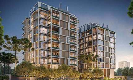 Apartamento alto padrão com 3 quartos, 148m² privativos, 2 vagas de garagem, no Cabral, Curitiba - PR.