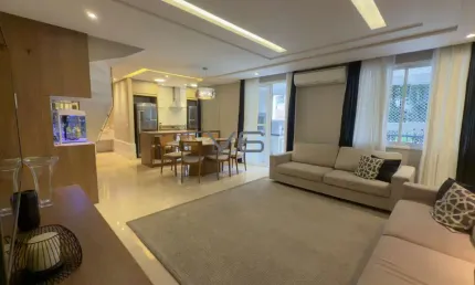 Apartamento Duplex mobiliado de 3 Quartos com Suíte, 129 m² privativos, sacada com churrasqueira, no bairro Cabral em Curitiba - PR.