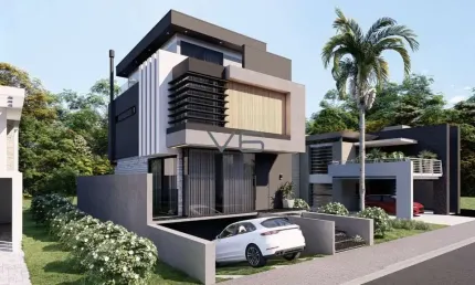 Casa alto padrão com 224m² privativos, 3 quartos com Suíte