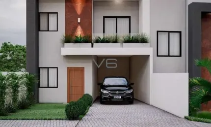 Casa padrão com 3 quartos, 170m² privativos, 2 vagas de garagem, no Abranches, Curitiba - PR.