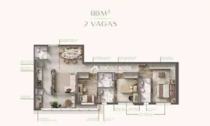 Apartamento com 3 dormitórios à venda, 88 m² por r$ 1.026.000,00 - alphaville - barueri/sp