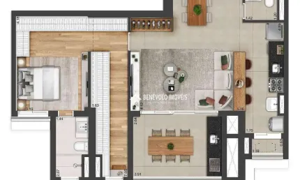 Apartamento com 2 dormitórios à venda, 90 m² por r$ 1.440.000,00 - alphaville - barueri/sp