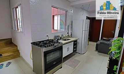Cobertura com 2 dormitórios à venda, 36 m² por r$ 440.000,00 - vila américa - santo andré/sp
