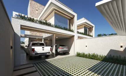Casa Arezzo - Alto Padrão com 3 suítes e 4 vagas de garagem - NOVA
