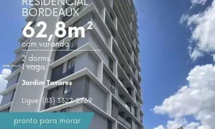 Apartamento para Venda em Campina Grande, Jardim Tavares, 2 dormitórios, 1 suíte, 2 banheiros, 1 vag
