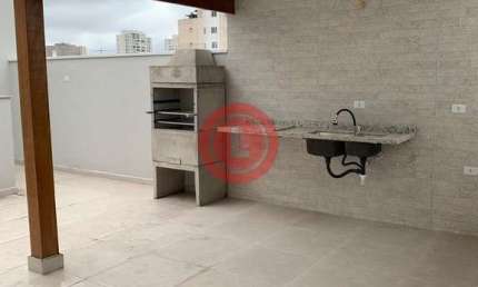 Cobertura duplex nova com churrasqueira e elevador, para venda no Bairro Santa Maria em Santo André-SP.