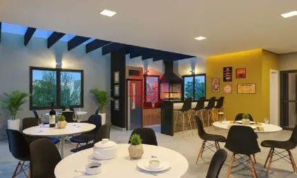 Apartamento novo à venda em Santo André-SP, Jardim: 2 quartos, 2 salas, 2 banheiros, 1 vaga, 44,59 m². Confira!