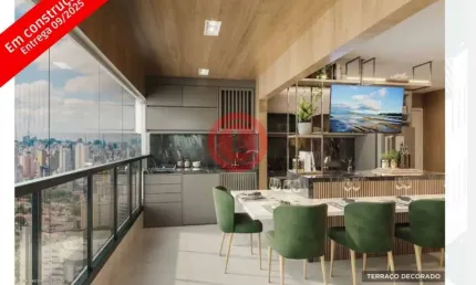 Lançamento; entrega em 09/2025. Apto de 59m2, 2 quartos (1 suíte), varanda gourmet, 1 vg e lazer completo à venda no Bairro Jardim em Santo André-SP!