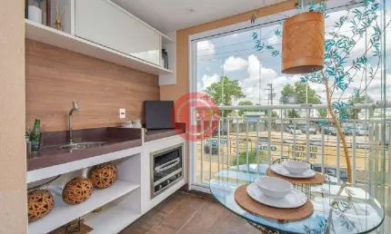 Venda de apartamento de 2 quartos no parque jaçatuba, santo andré-sp: 2 salas, 1 banheiro, 1 vaga de garagem, 50,60 m².