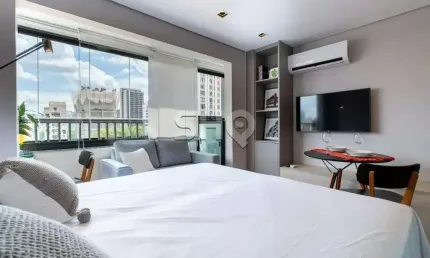 Apartamento com 1 quarto à venda na rua cardeal arcoverde, 2004, pinheiros, são paulo, 25 m2 por r$ 439.000