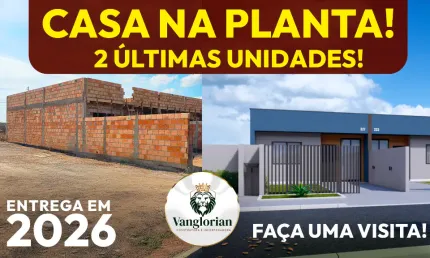 Oportunidade! Casas na Planta - Restam 2 Últimas Casas à Venda - Entrega 2026