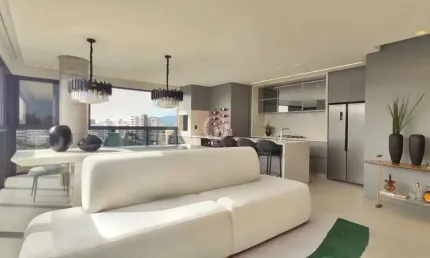 Apartamento decorado no edifício fg 114 no bairro américa em joinville/sc.