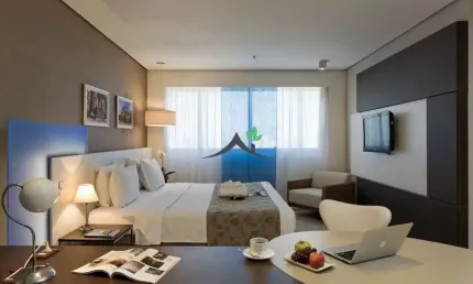 Flat com 1 quarto à venda na Avenida Tancredo Neves, 2227, Caminho das Árvores, Salvador, 33 m2 por R$ 269.000