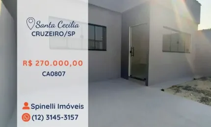 Casa com 2 quartos à venda no Santa Cecilia, Cruzeiro 