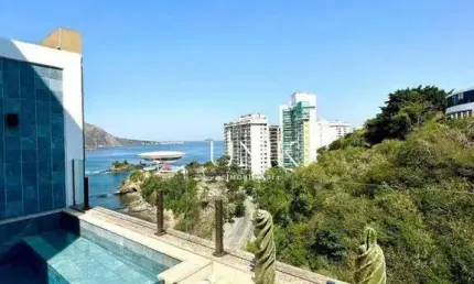 EXCELENTE COBERTURA MOBILIADA 3 SUITES 4 VAGAS PISCINA CHURRASQUEIRA E VISTA MAR NO INGÁ!!!