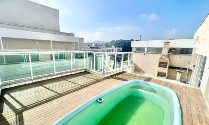 EXCELENTE COBERTURA LINEAR 2 QUARTOS SUITE 2 VAGAS PISCINA E CHURRASQUEIRA EM SANTA ROSA!!