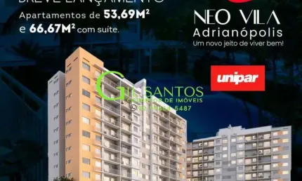 Lançamento unipar - neo vila - 1, 2 e 3 quartos, adrianópolis
