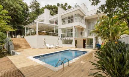 Casa em condomínio fechado com 5 quartos à venda na rua professor francisco basseti júnior, 351, cascatinha, curitiba, 643 m2 por r$ 8.300.000
