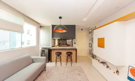 Apartamento com 1 quarto à venda na rua marechal josé bernardino bormann, 1215, bigorrilho, curitiba, 56 m2 por r$ 649.000